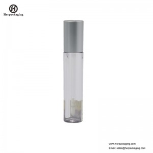 HCL309 Clear Plastic Tubos vazios de brilho labial para produtos cosméticos coloridos reuniram-se aplicadores de brilho labial